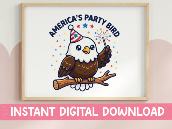 America's Party Bird Eagle Branch Design Graphics