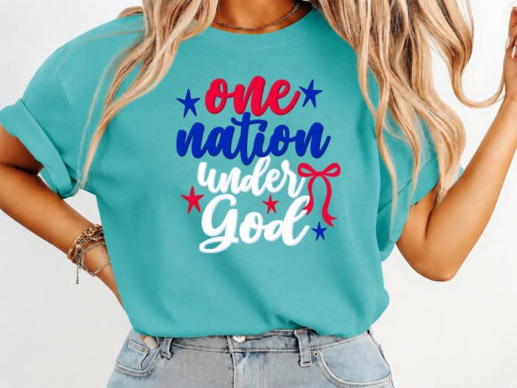 American Patriotic Nation Under God Tee Graphics