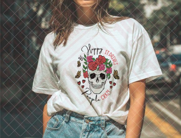 Be Happy Svg Graphics for T-Shirt Designs