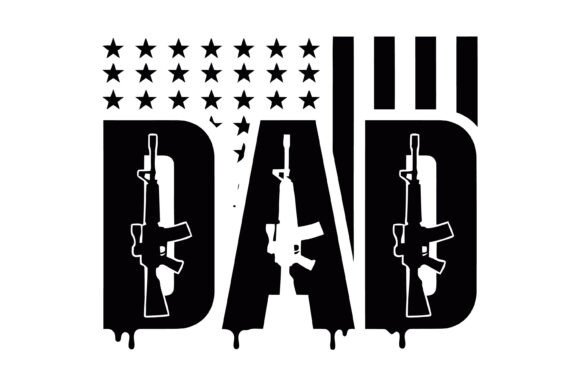 Dad Patriotic Flag Graphics for T-Shirt Designs