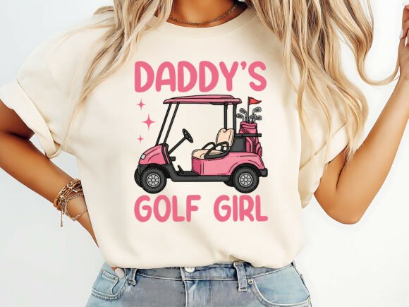 Daddy’s Golf Girl Graphics for T-Shirt Designs