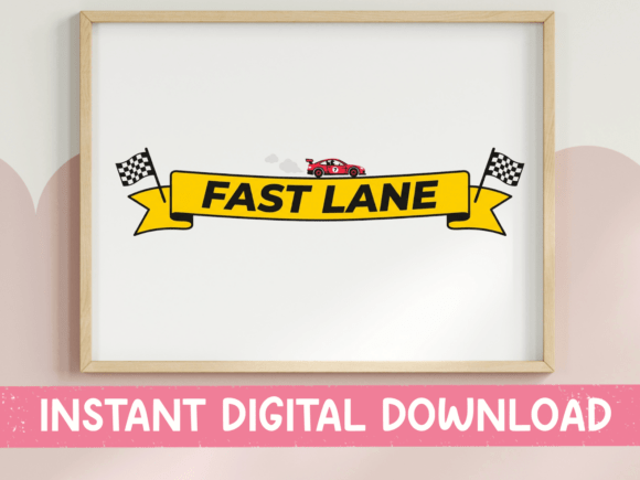 Fast Lane Racing SVG: Bold Graphics for T-Shirt Designs