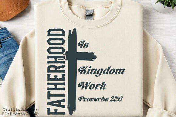 Fatherhood is Kingdom Work SVG: Graphics & T-Shirt Designs