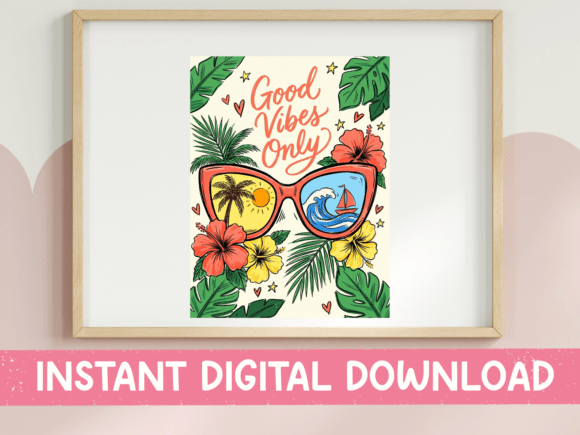 Good Vibes Tropical Graphics & T-Shirt Designs