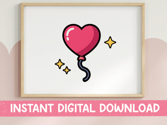 Heart Balloon Graphics for T-Shirt Designs