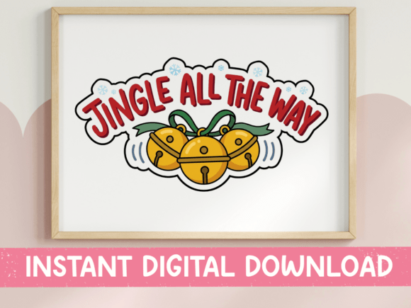 Jingle All the Way Bells Christmas Graphics & T-Shirt Designs
