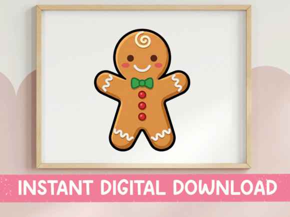 Kawaii Gingerbread Graphics for T-Shirt Designs