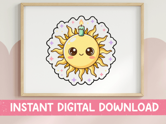 Kawaii Sun Graphics for T-Shirt Designs