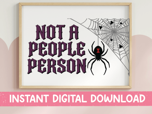 Not a People Person Spider SVG for Graphics