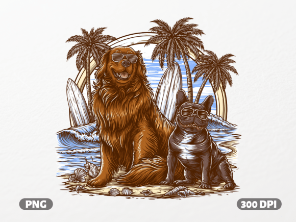 Reviewing Cool Dogs Summer Beach PNG for Stitchers