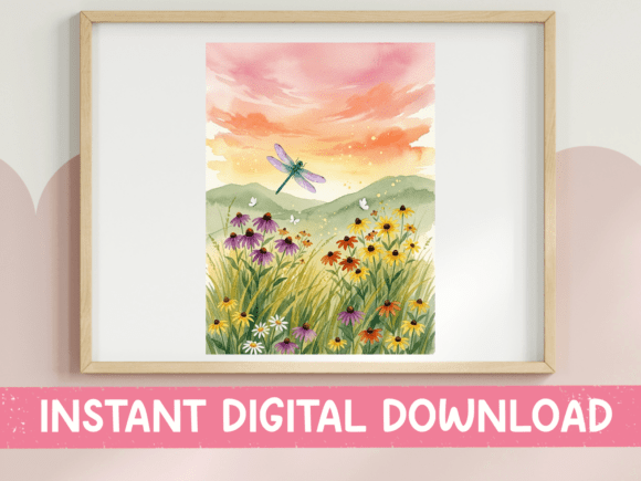 Reviewing the Watercolor Wildflower Meadow Dragonfly