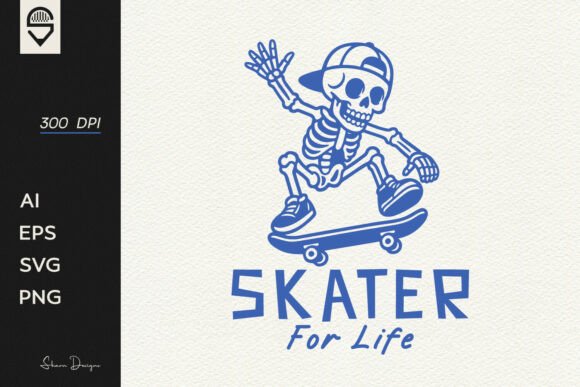 Skater for Life Graphics for T-Shirt Designs