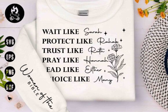 Women of the Bible Faith SVG: Christian Graphics & T-Shirt Designs